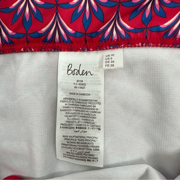 Boden Red and Blue Tankini Swimsuit Bikini Set 4/6 - Picture 3 of 8